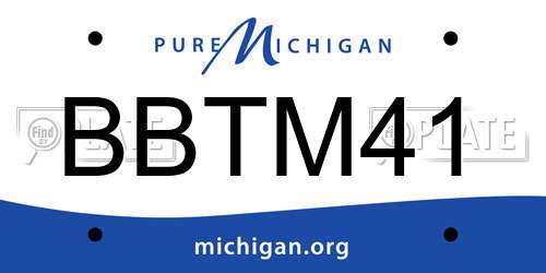 BBTM41 Michigan License Plate