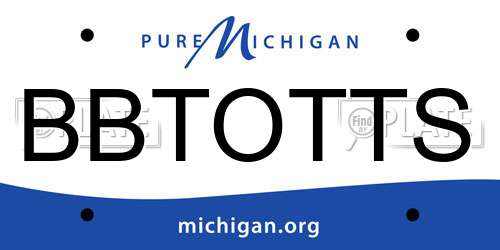 BBTOTTS Michigan License Plate