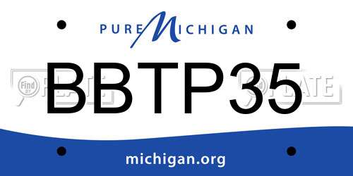 BBTP35 Michigan License Plate