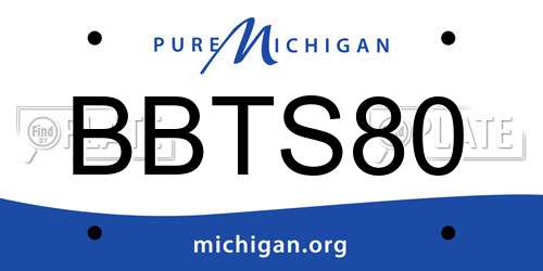 BBTS80 Michigan License Plate