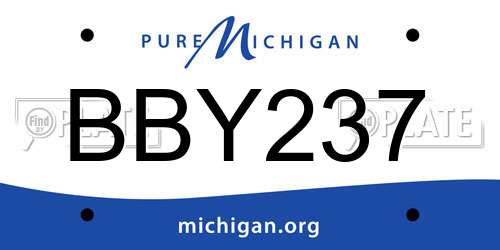 BBY237 Michigan License Plate