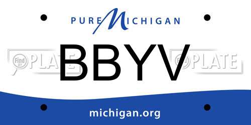 BBYV Michigan License Plate