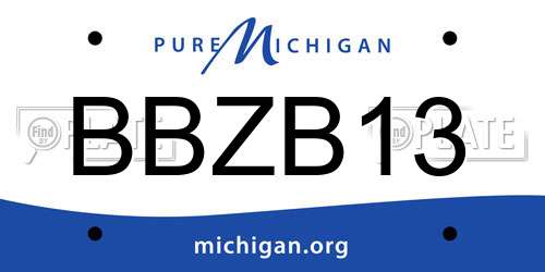 BBZB13 Michigan License Plate