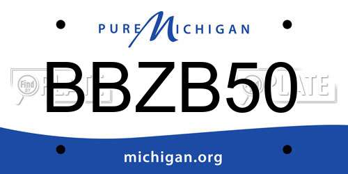 BBZB50 Michigan License Plate