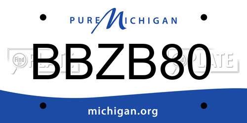 BBZB80 Michigan License Plate