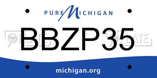 BBZP35 Michigan License Plate