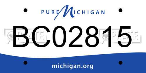 BC02815 Michigan License Plate