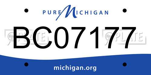BC07177 Michigan License Plate