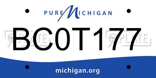 BC0T177 Michigan License Plate