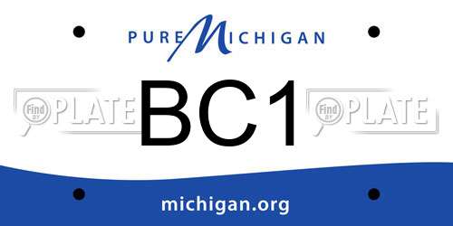 BC1 Michigan License Plate