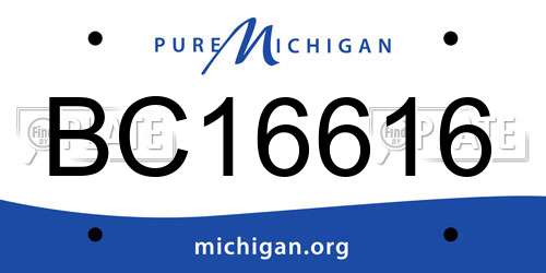 BC16616 Michigan License Plate
