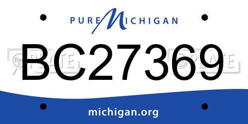 BC27369 Michigan License Plate