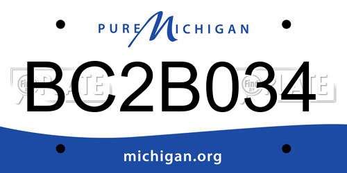 BC2B034 Michigan License Plate