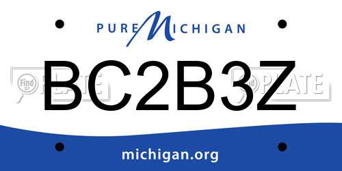 BC2B3Z Michigan License Plate