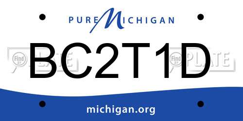 BC2T1D Michigan License Plate
