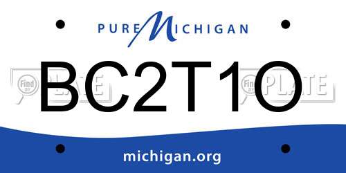 BC2T1O Michigan License Plate