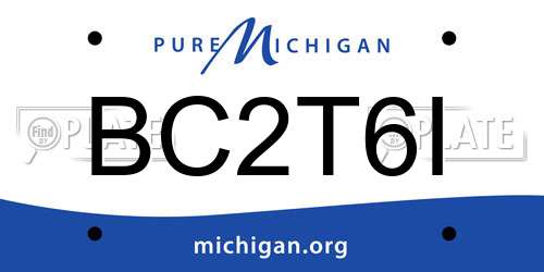 BC2T6I Michigan License Plate