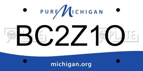 BC2Z1O Michigan License Plate