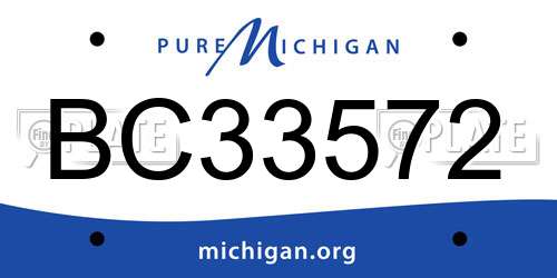 BC33572 Michigan License Plate