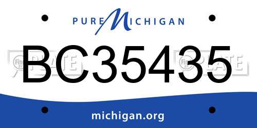 BC35435 Michigan License Plate