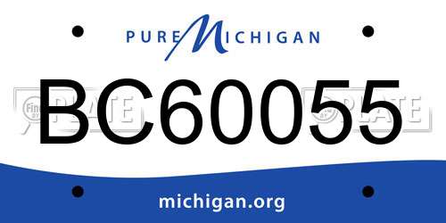 BC60055 Michigan License Plate