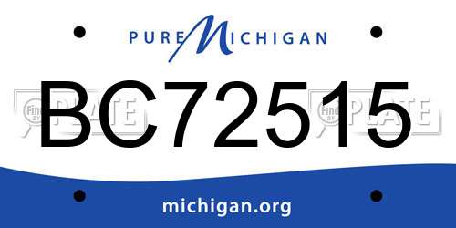 BC72515 Michigan License Plate