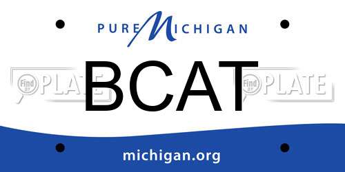 BCAT Michigan License Plate