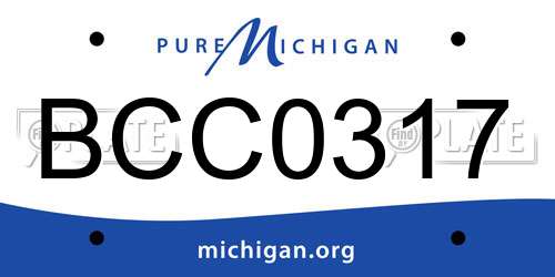 BCC0317 Michigan License Plate