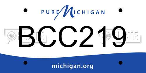 BCC219 Michigan License Plate