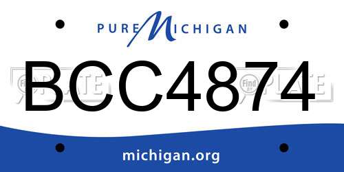 BCC4874 Michigan License Plate