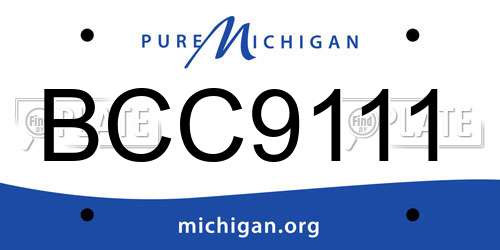 BCC9111 Michigan License Plate