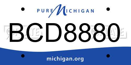BCD8880 Michigan License Plate