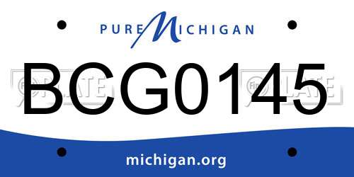BCG0145 Michigan License Plate
