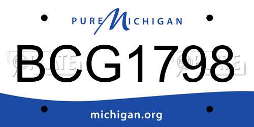 BCG1798 Michigan License Plate