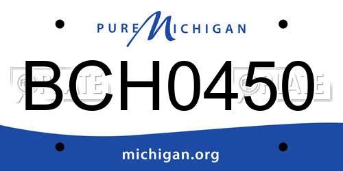 BCH0450 Michigan License Plate