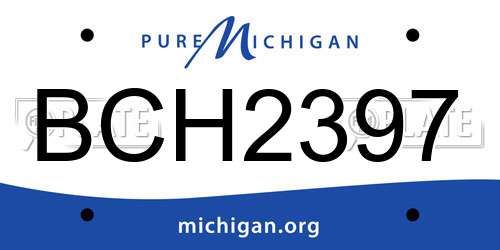BCH2397 Michigan License Plate