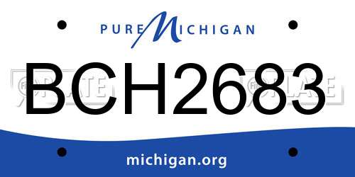 BCH2683 Michigan License Plate