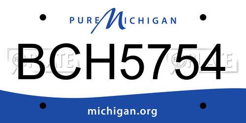 BCH5754 Michigan License Plate
