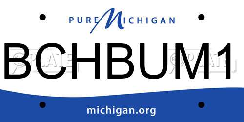 BCHBUM1 Michigan License Plate