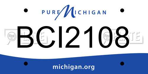 BCI2108 Michigan License Plate