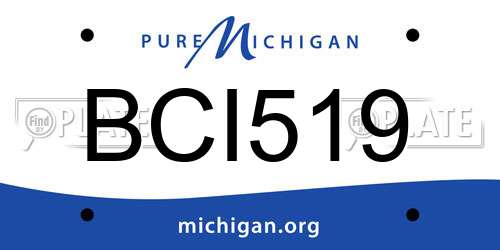 BCI519 Michigan License Plate