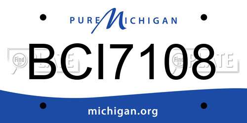 BCI7108 Michigan License Plate
