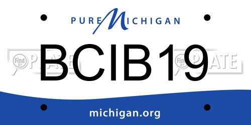 BCIB19 Michigan License Plate