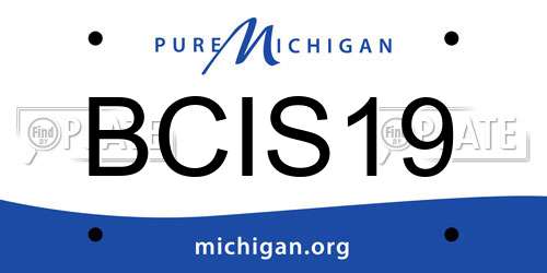 BCIS19 Michigan License Plate
