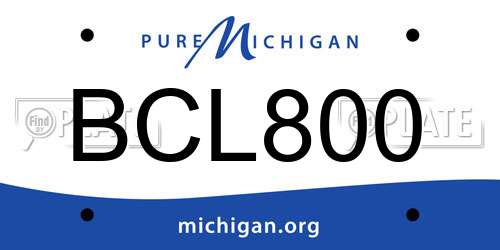 BCL800 Michigan License Plate