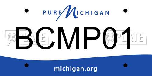 BCMP01 Michigan License Plate
