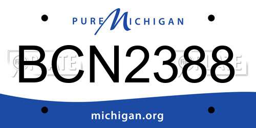 BCN2388 Michigan License Plate