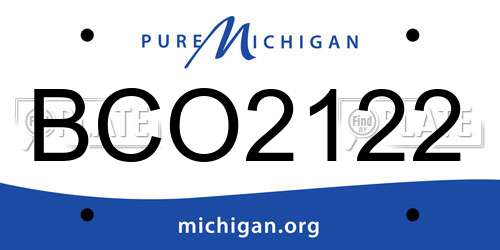 BCO2122 Michigan License Plate