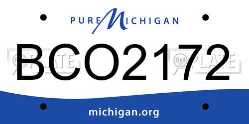BCO2172 Michigan License Plate