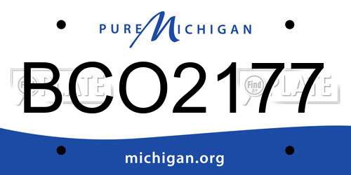 BCO2177 Michigan License Plate